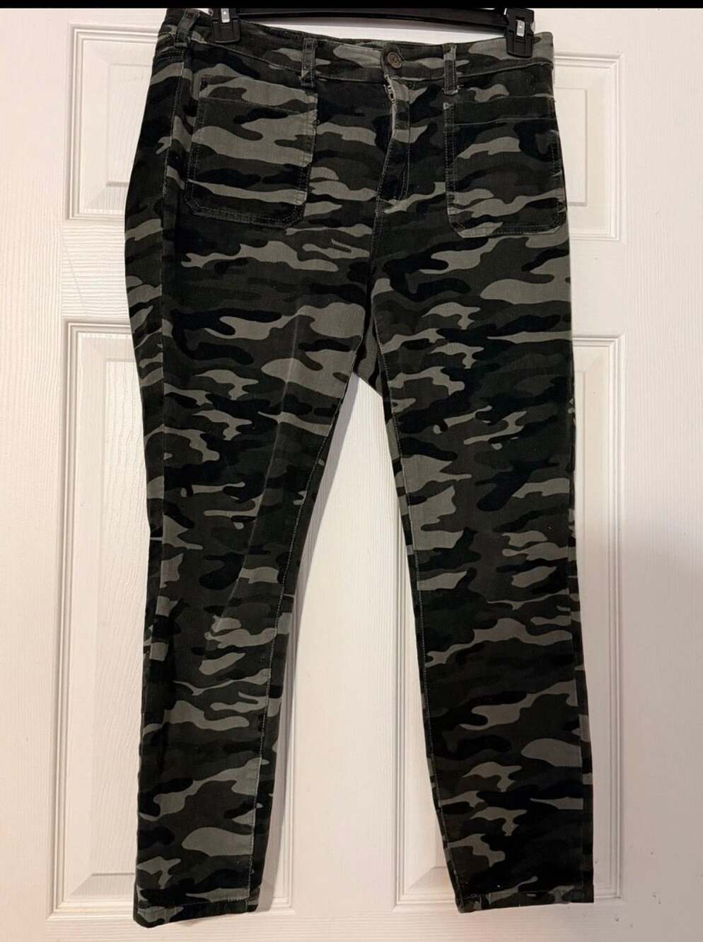 Pilcro And The Letterpress High-Rise Skinny Size 30 Petite Camo Corduroy Pants
